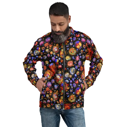Infinite Orbs on a Bomber Jacket