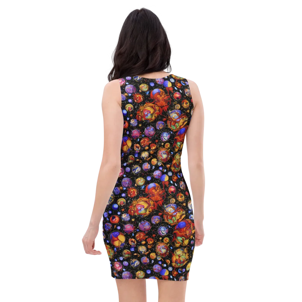Infinite Orbs on Bodycon Dress — Back