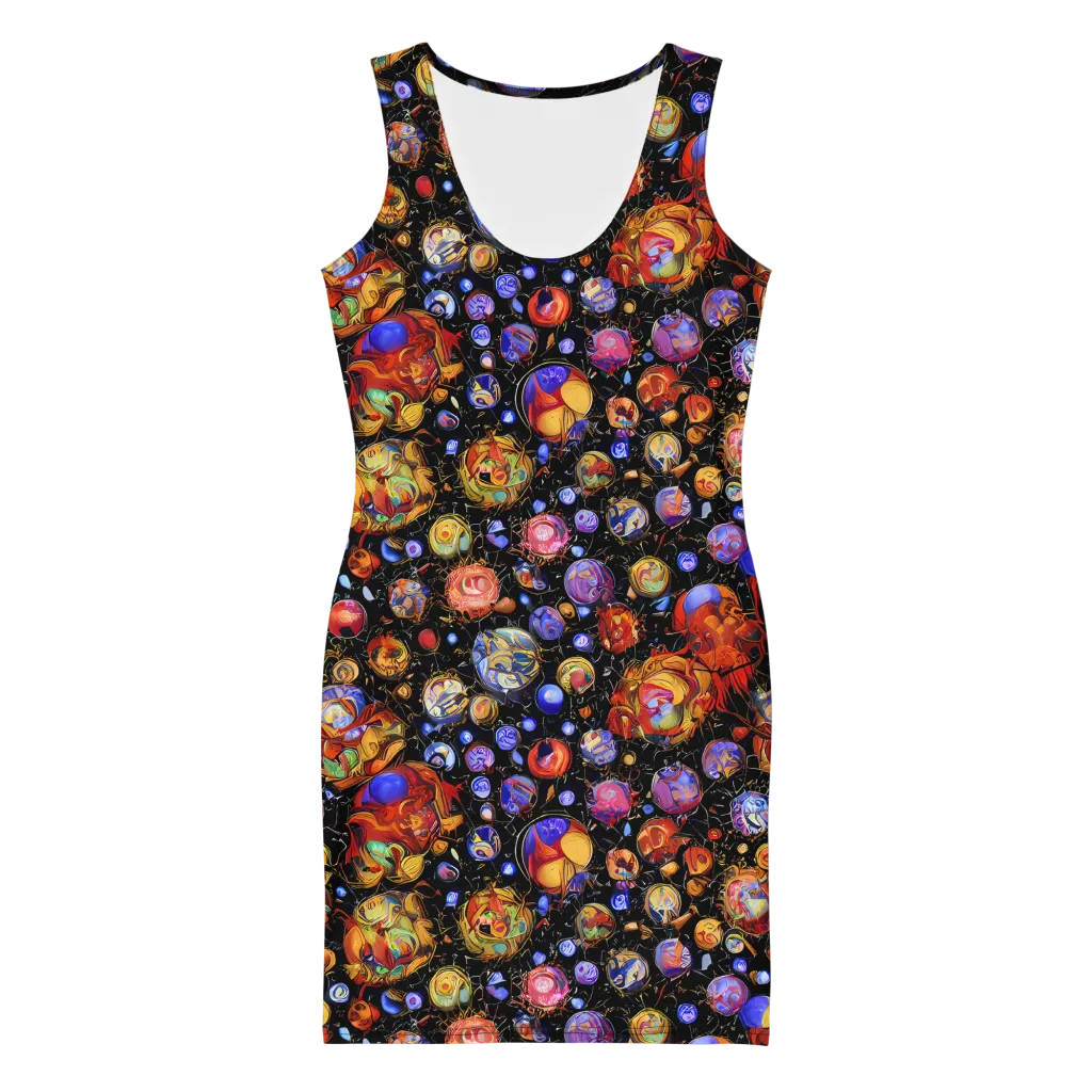 Infinite Orbs on Bodycon Dress — Front