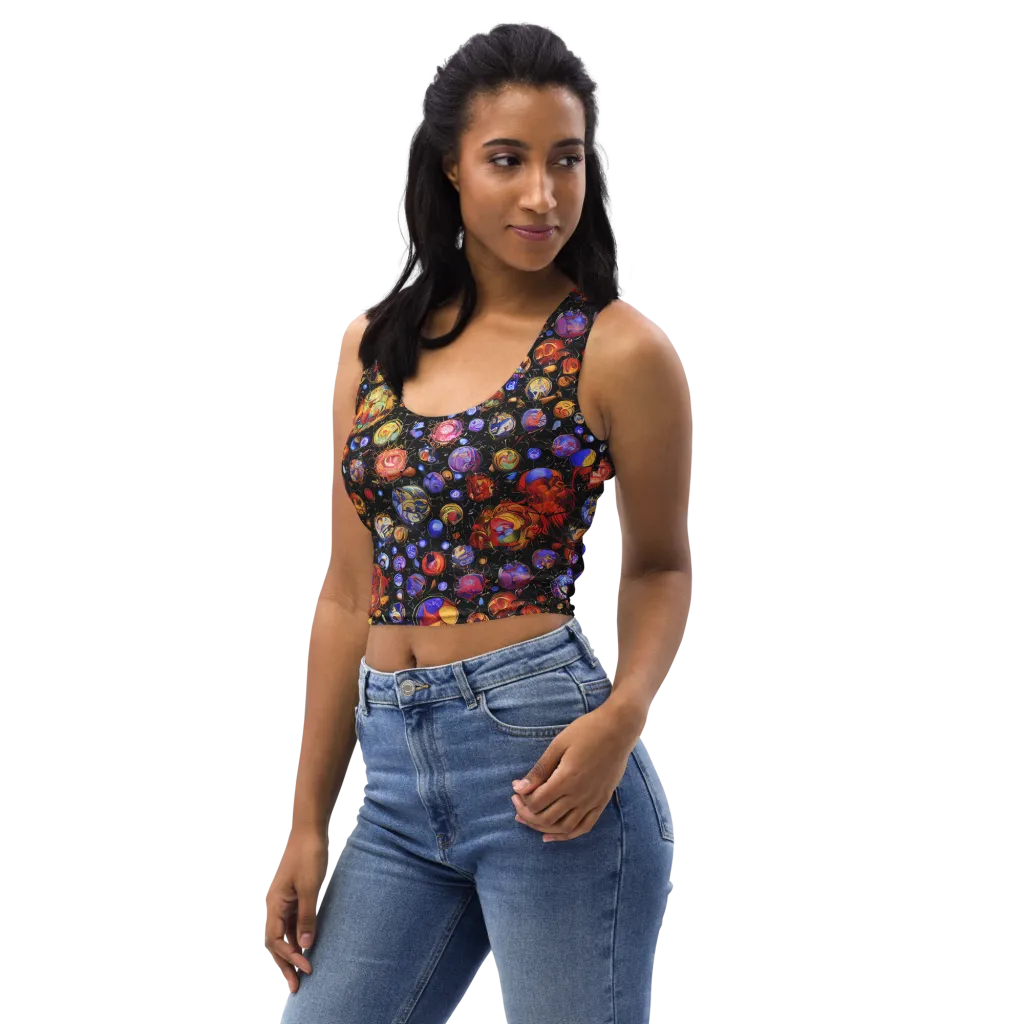 Infinite Orbs on Crop Top — Left Front