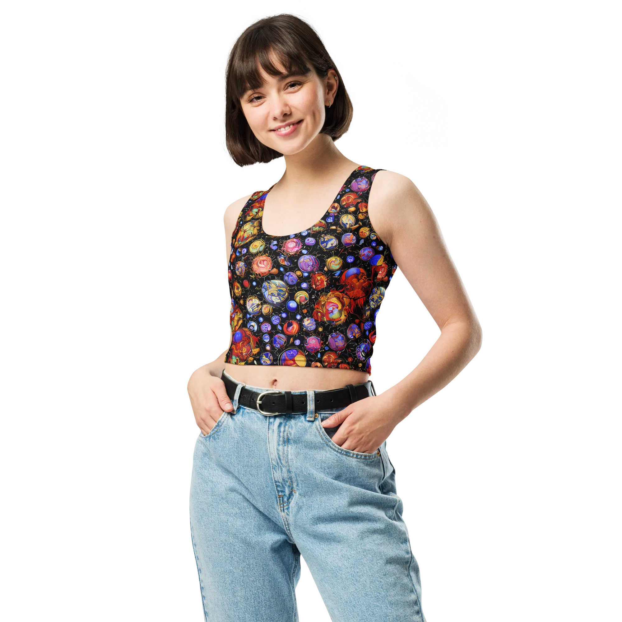 Infinite Orbs on Crop Top — Front