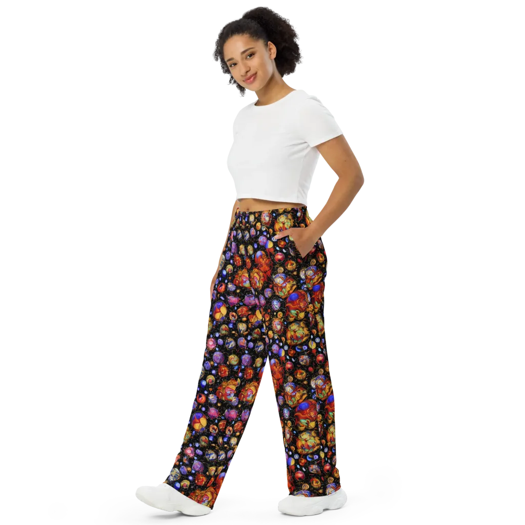 Infinite Orbs on Wide-Leg Pants — Left Front