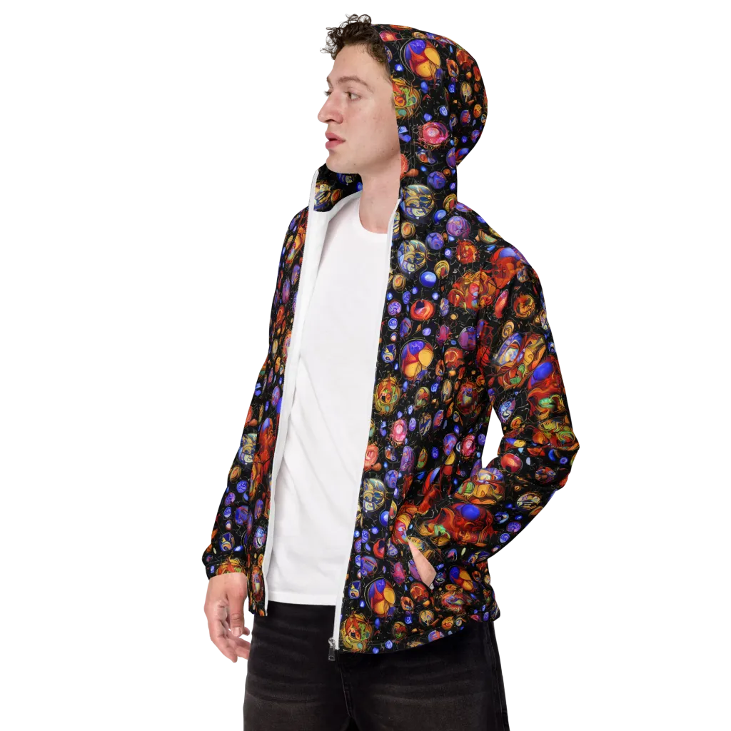 Infinite Orbs on Men's Windbreaker — Left Front