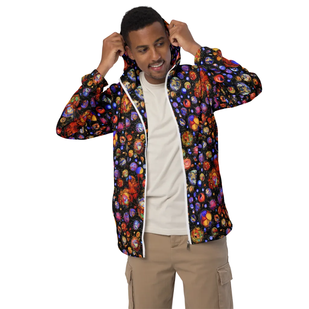 Infinite Orbs on Men's Windbreaker — Front