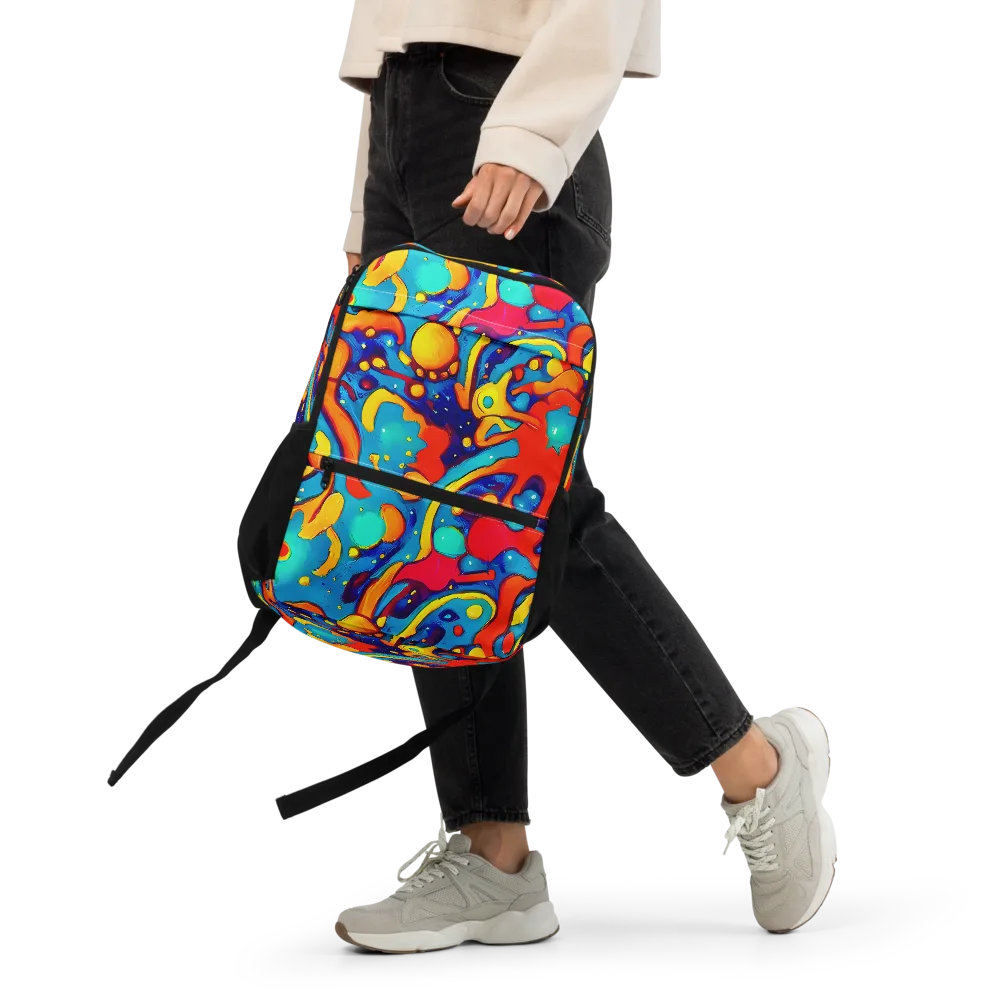 Neon Tidal Burst on Utility Backpack — Front
