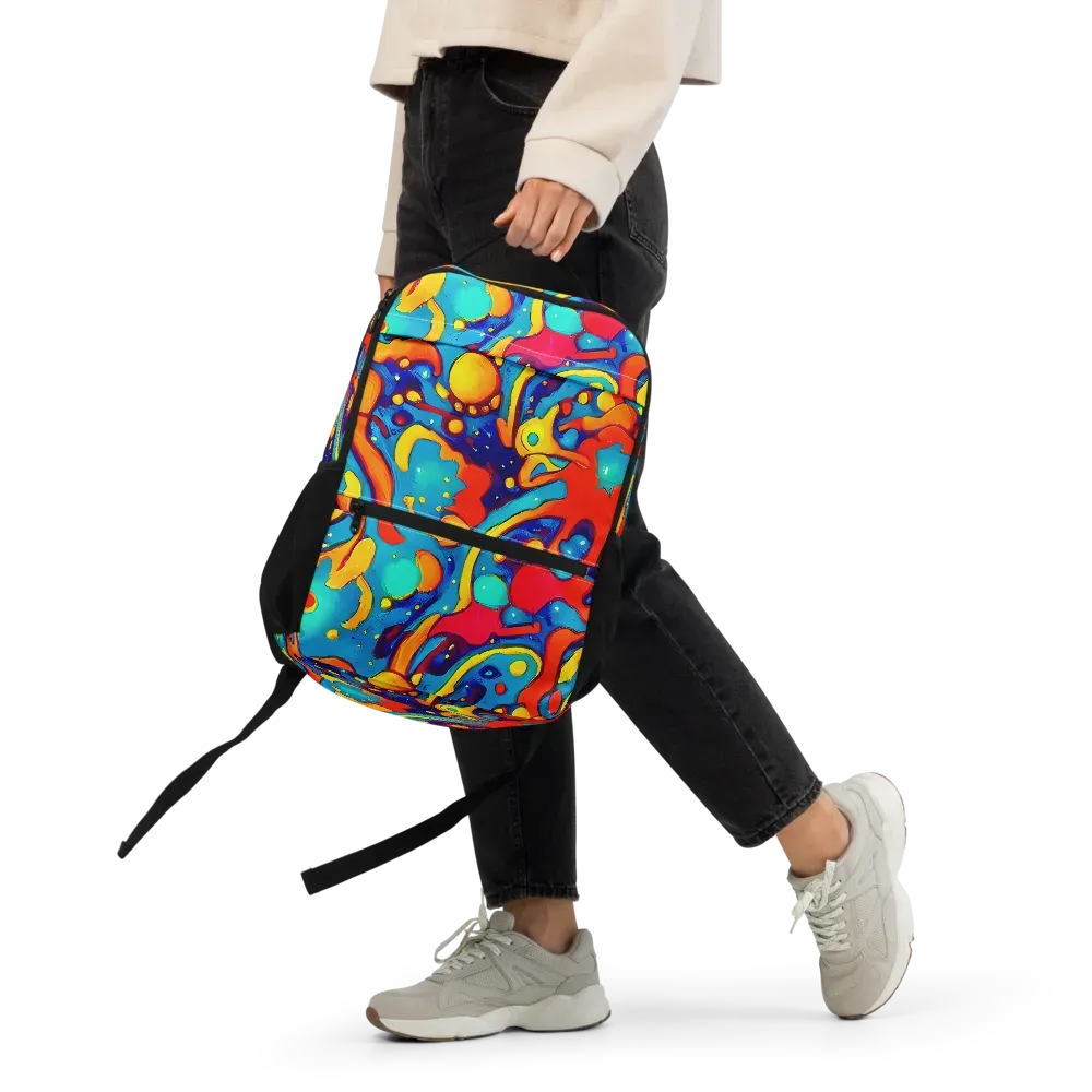 Neon Tidal Burst on Utility Backpack — Front