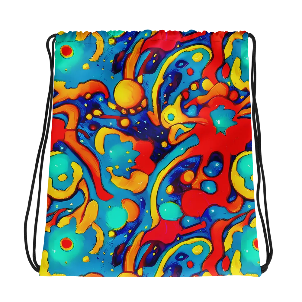 Neon Tidal Burst on Drawstring Bag — Photo