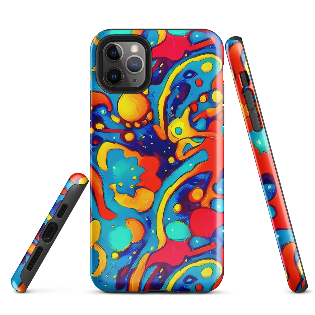 Neon Tidal Burst on Tough Case for iPhone® — Front