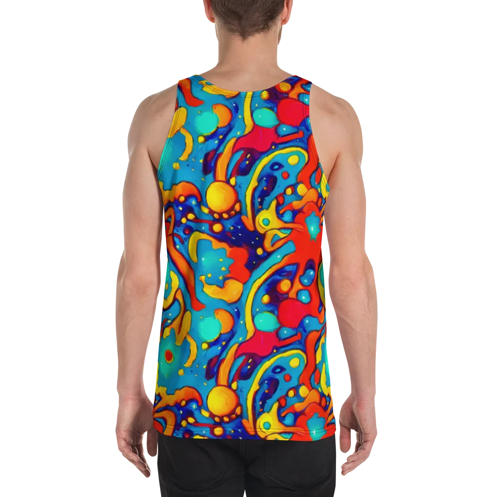 Neon Tidal Burst on Men's Tank Top — Back