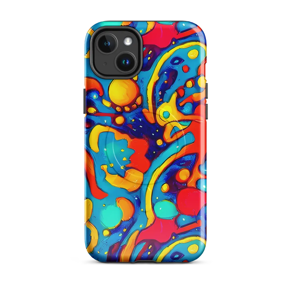 Neon Tidal Burst on MagSafe Tough Case for iPhone® — Front