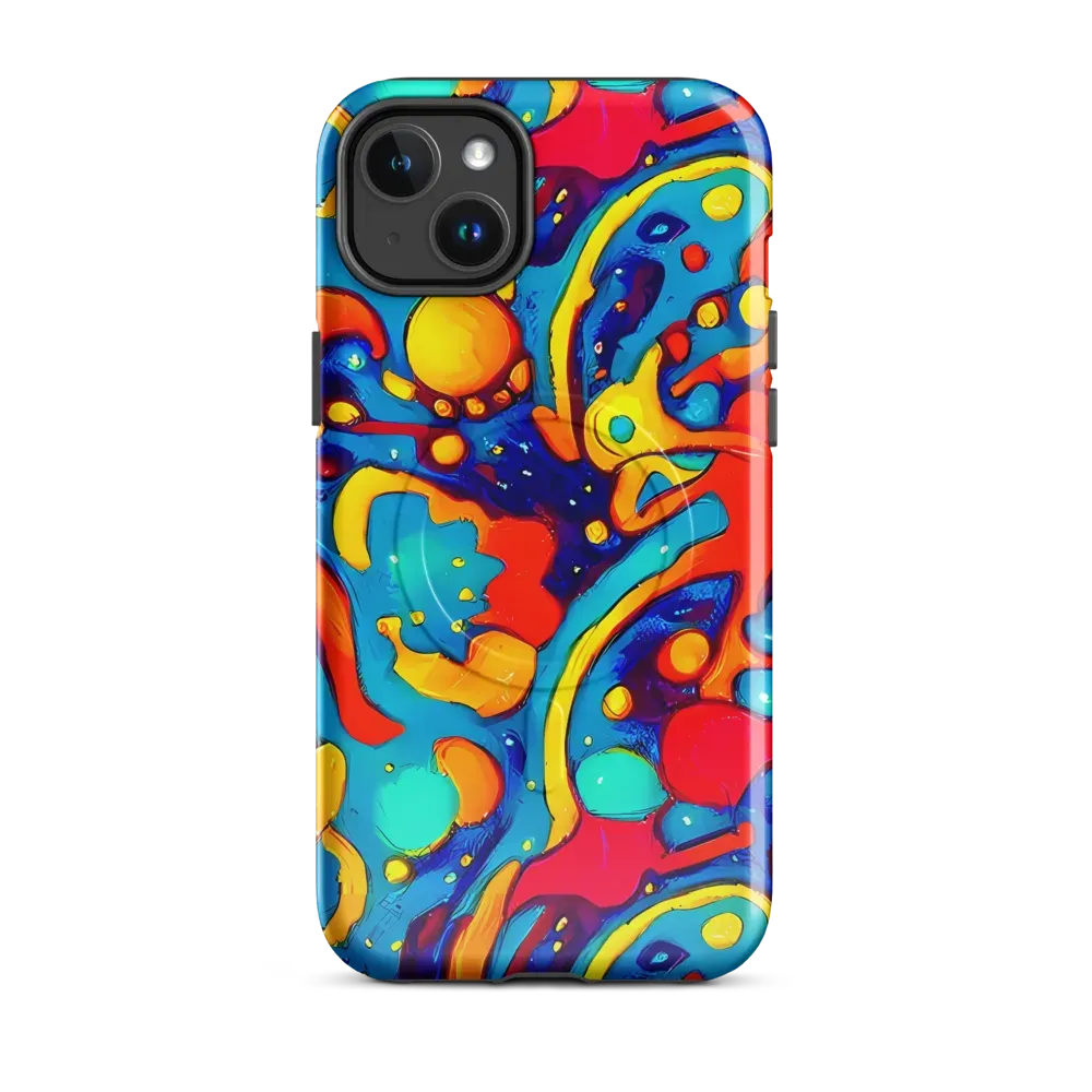 Neon Tidal Burst on MagSafe Tough Case for iPhone® — Front