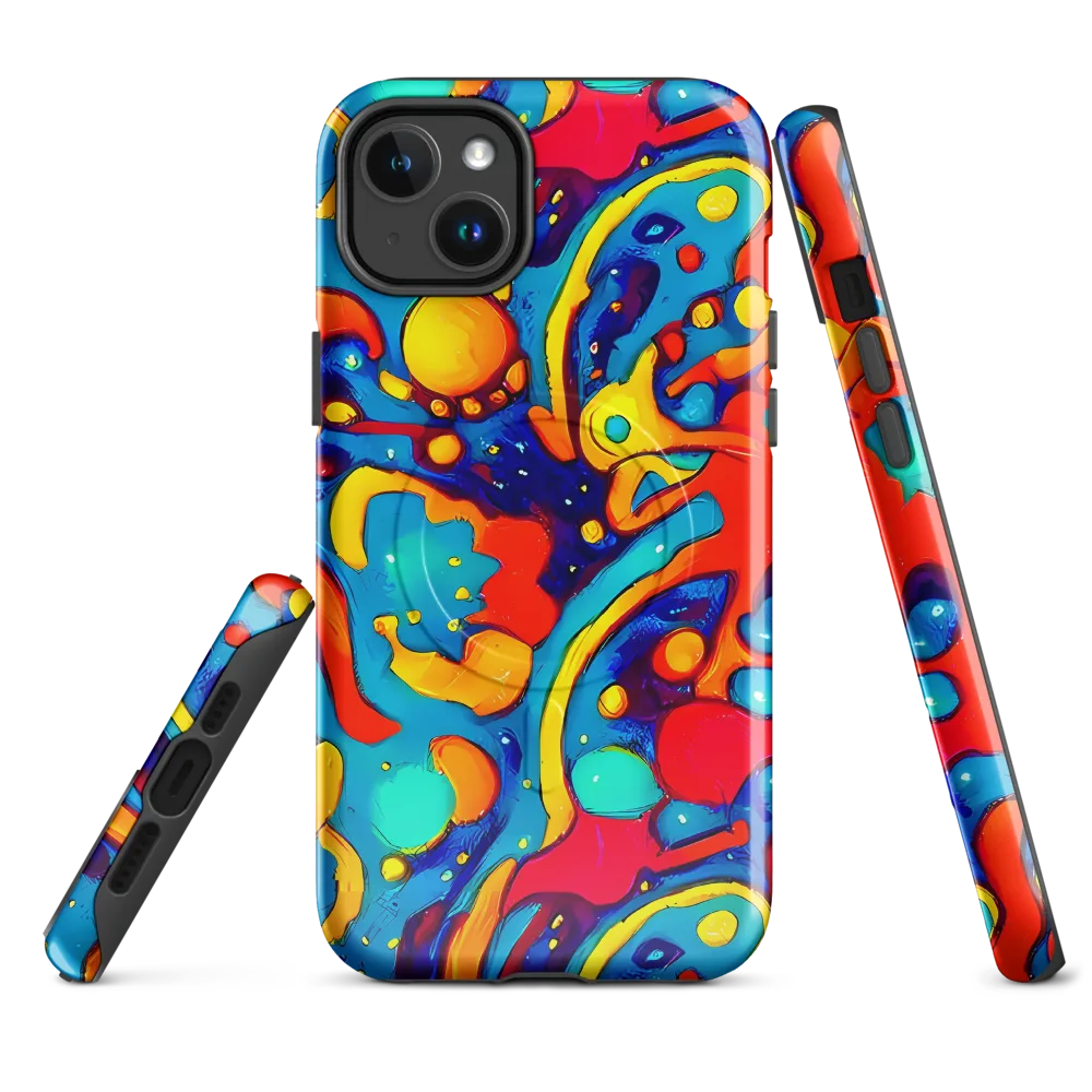 Neon Tidal Burst on MagSafe Tough Case for iPhone® — Front