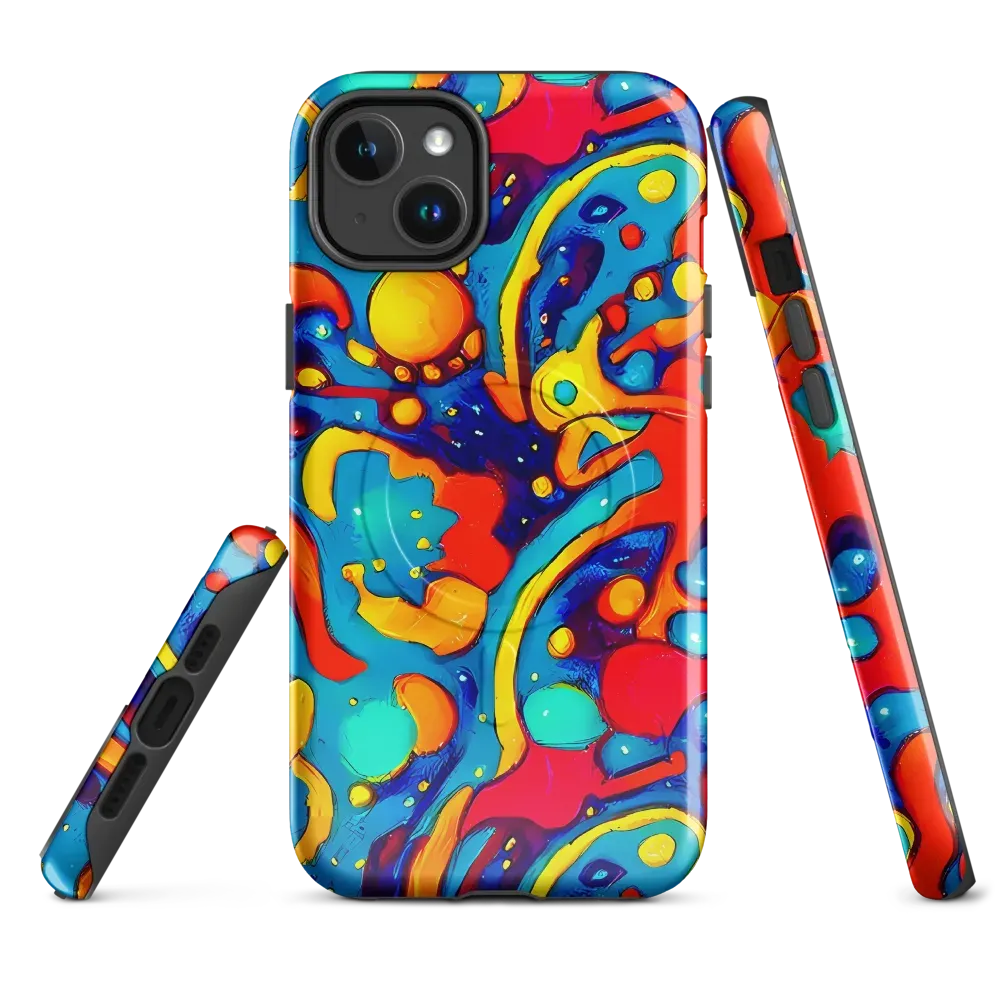 Neon Tidal Burst on MagSafe Tough Case for iPhone® — Front