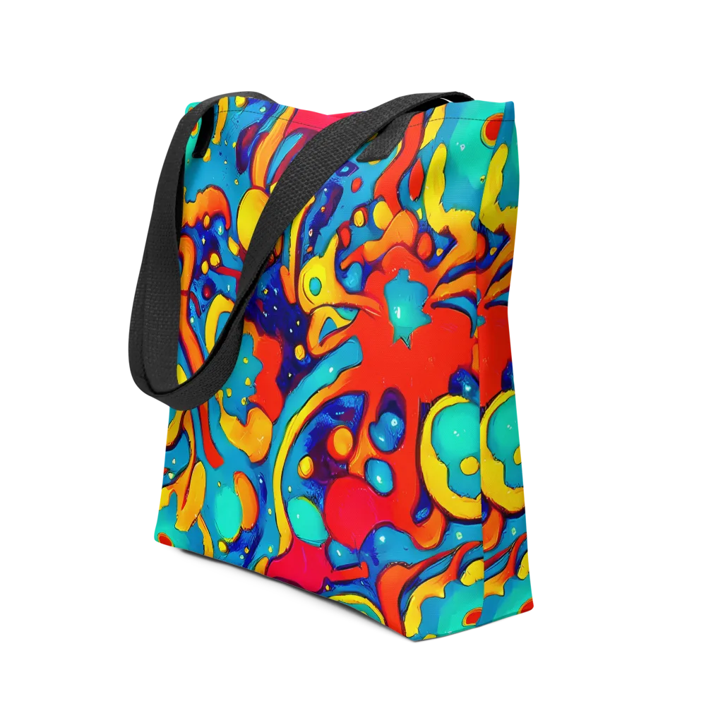Neon Tidal Burst on Tote Bag — Front
