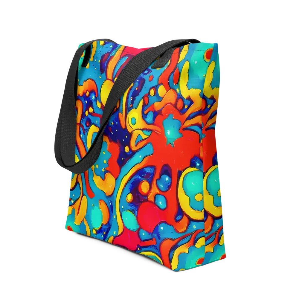 Neon Tidal Burst on Tote Bag — Front