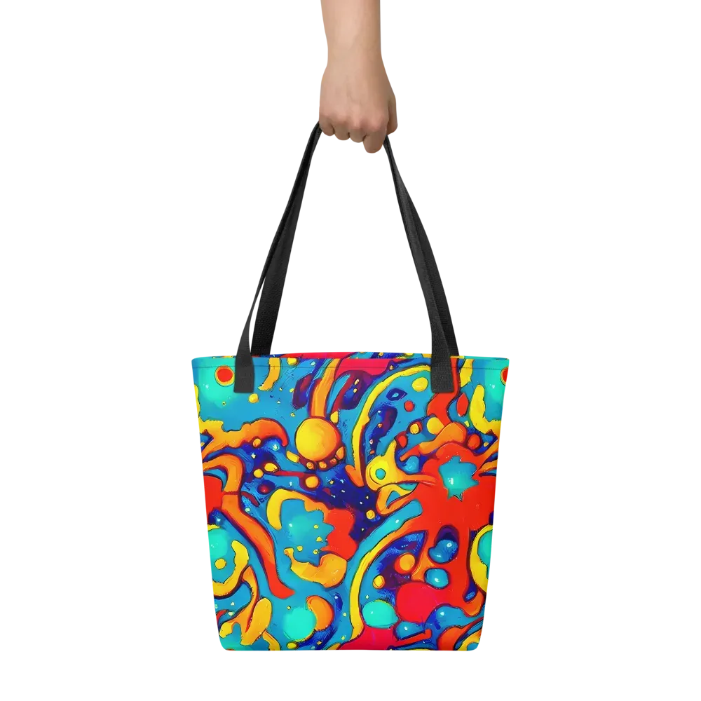 Neon Tidal Burst on Tote Bag — Front