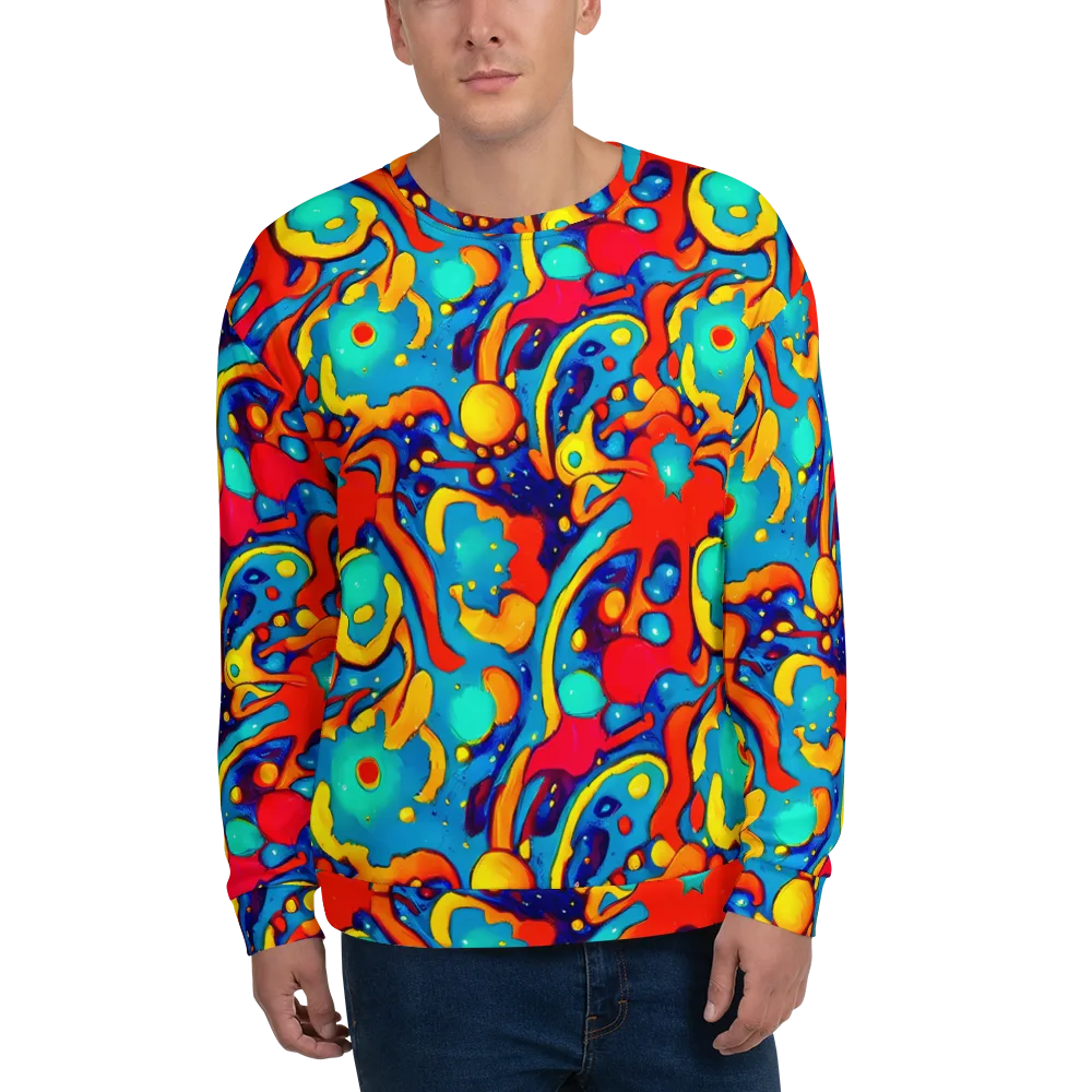 Neon Tidal Burst on Sweatshirt — Front