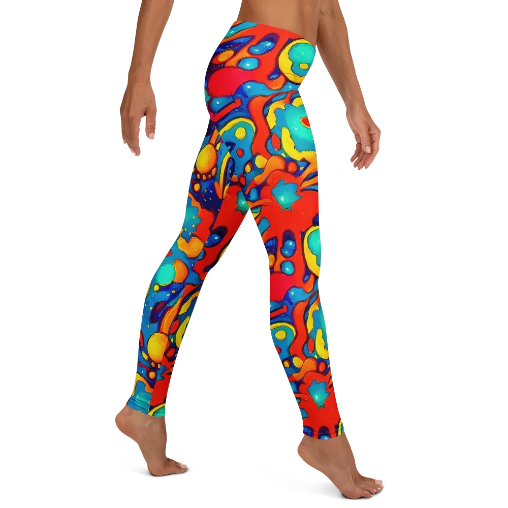Neon Tidal Burst on Leggings — Right