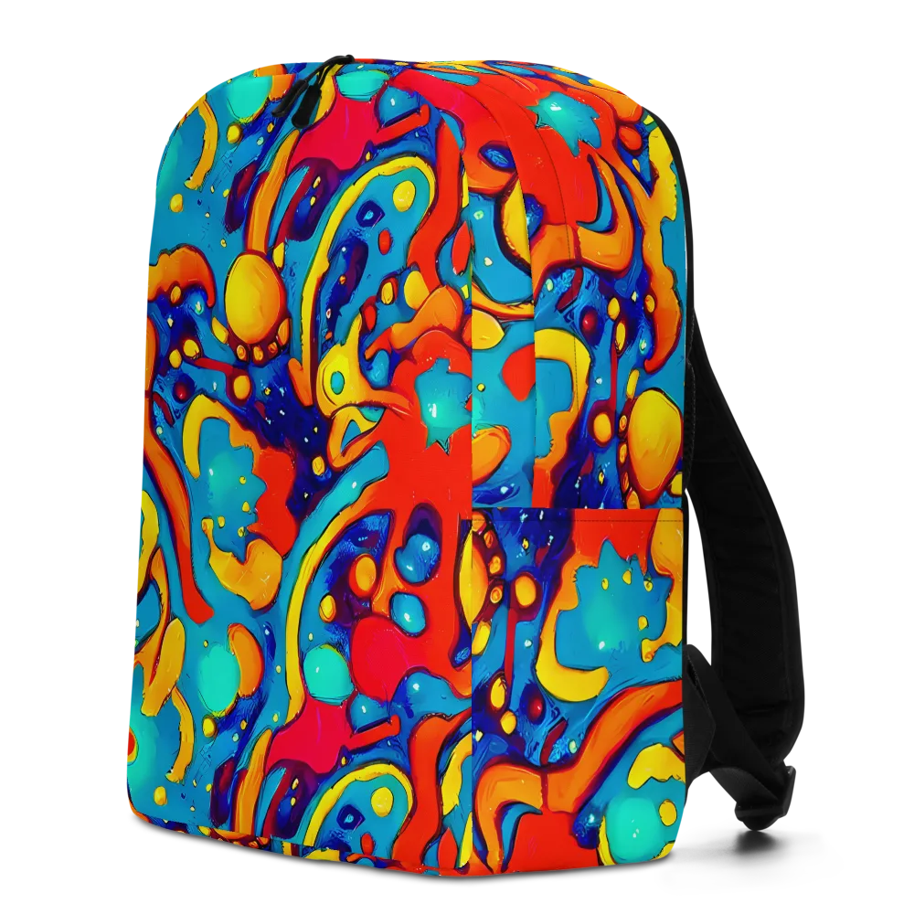 Neon Tidal Burst on Minimalist Backpack — Left