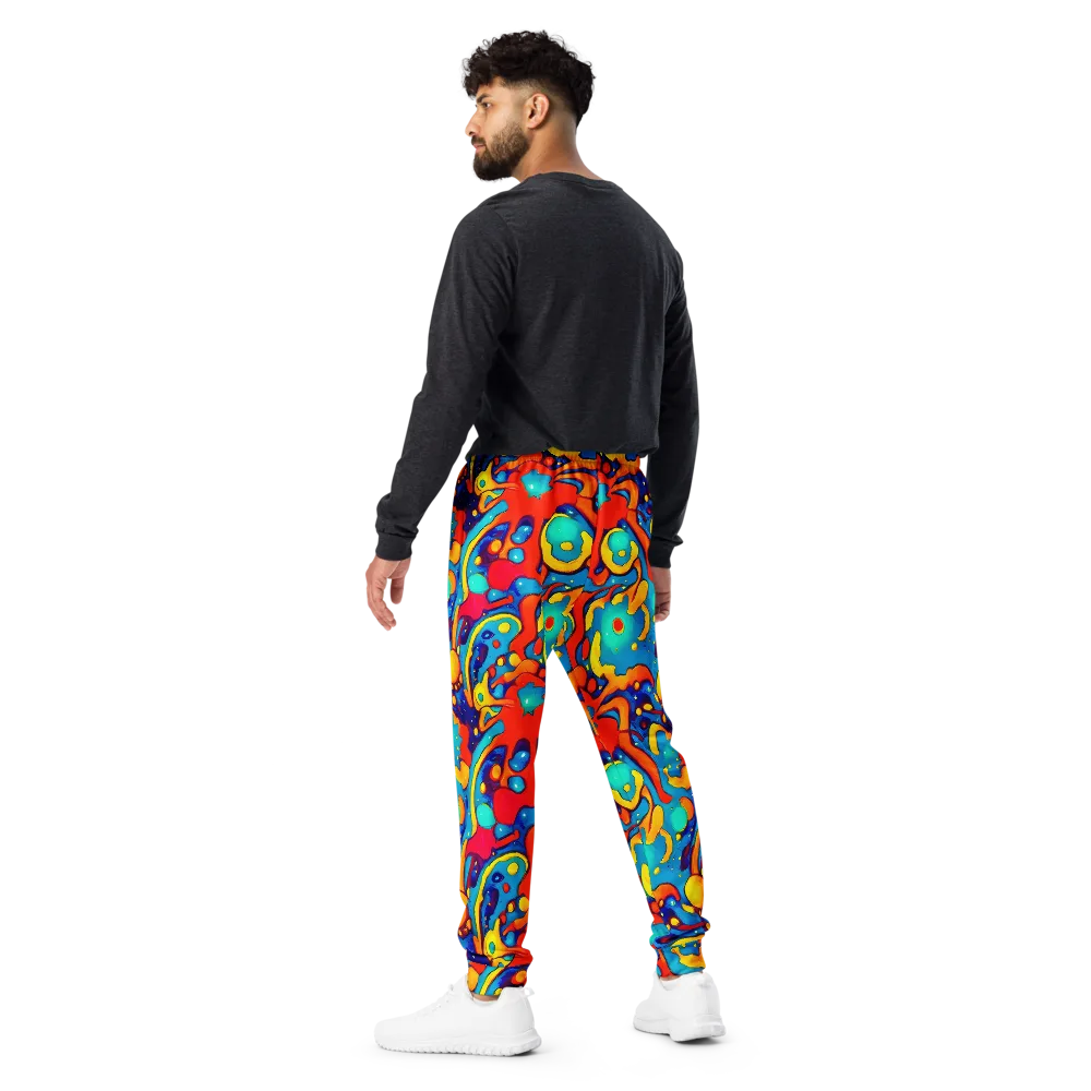 Neon Tidal Burst on Men's Joggers — Back