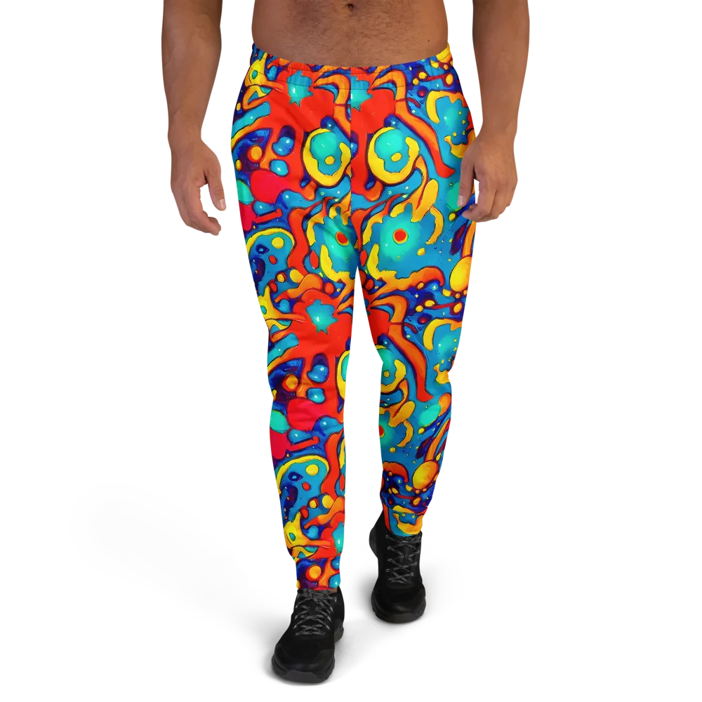 Neon Tidal Burst on Men's Joggers — Front