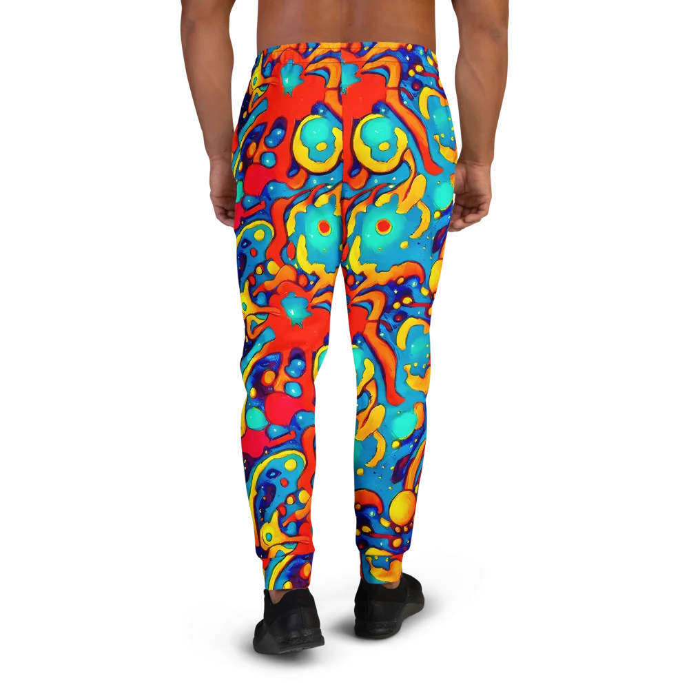 Neon Tidal Burst on Men's Joggers — Back