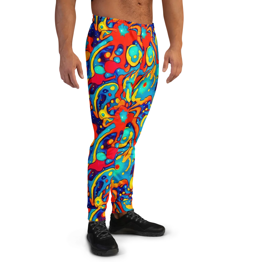 Neon Tidal Burst on Men's Joggers — Right