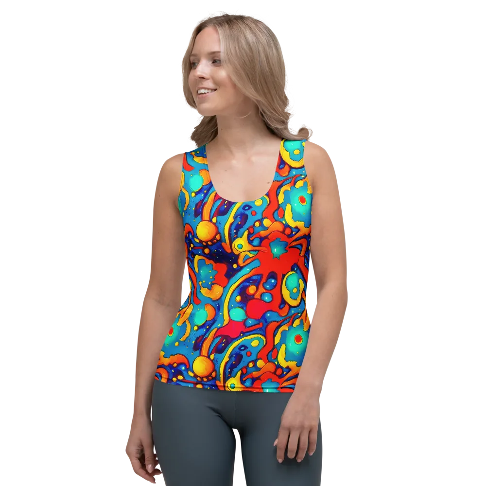 Neon Tidal Burst on Women's Tank Top — Front