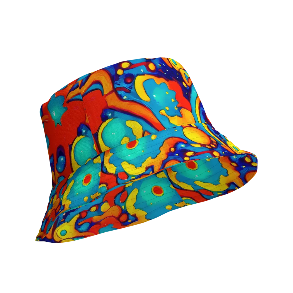 Neon Tidal Burst on Reversible Bucket Hat — Product details Outside