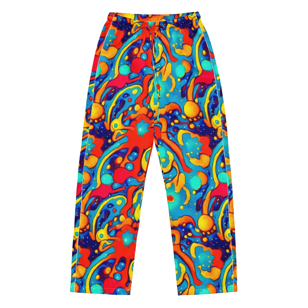 Neon Tidal Burst on Women's Pajama Pants — Front