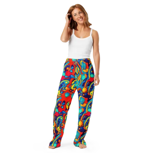 Neon Tidal Burst on a Women's Pajama Pants
