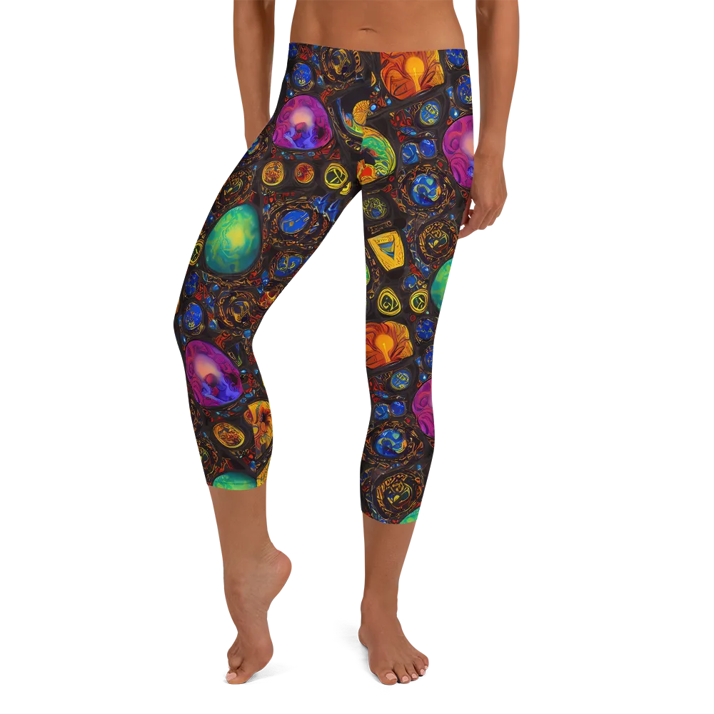 Chromatic Relics on Capri Leggings — Front