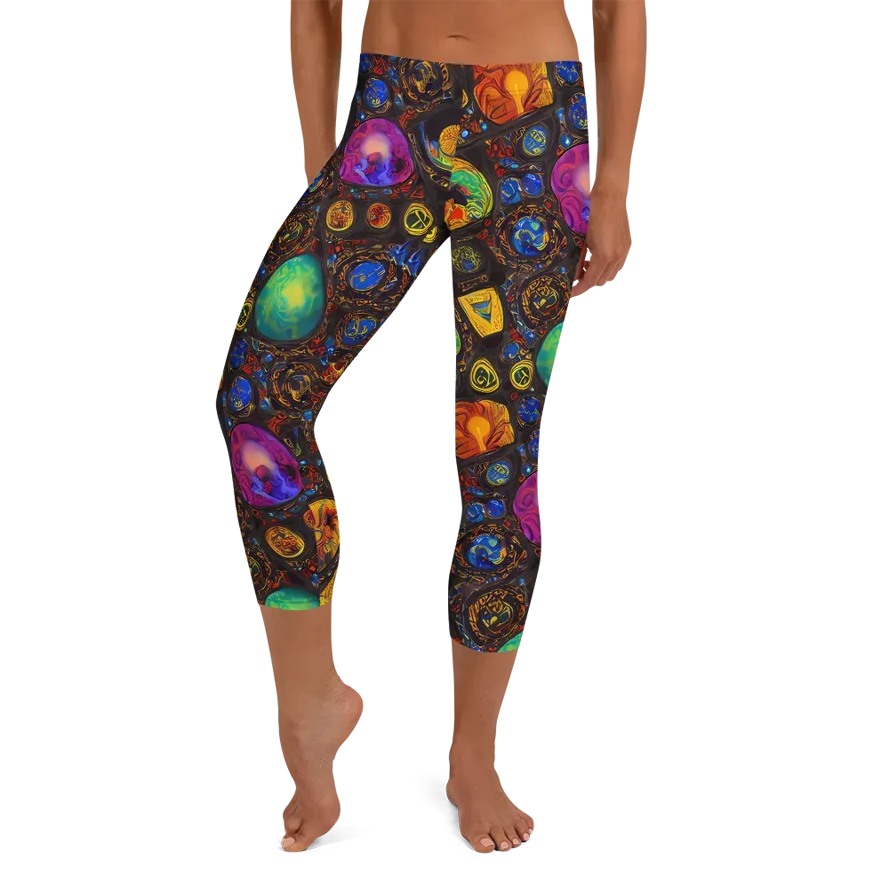 Chromatic Relics on Capri Leggings — Front
