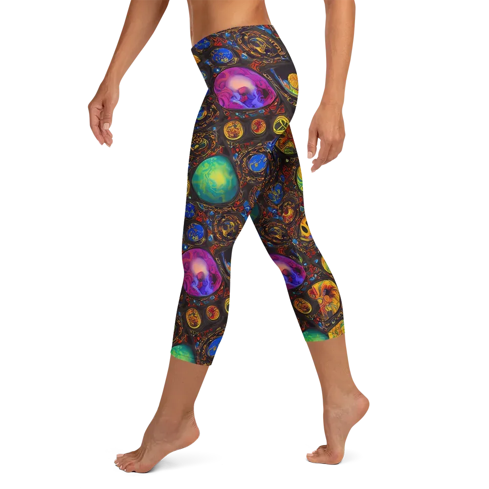 Chromatic Relics on Capri Leggings — Left