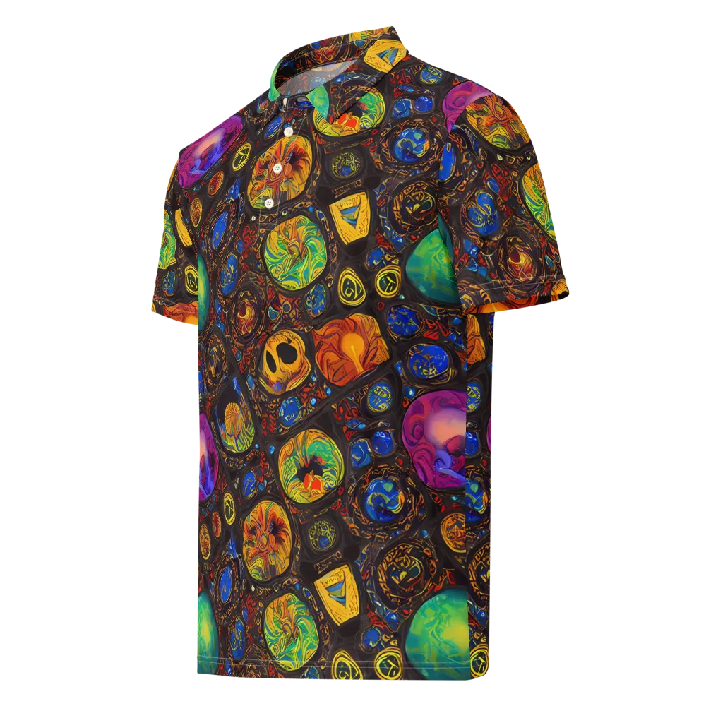 Chromatic Relics on Men's Slim Fit Polo Shirt — Left Front