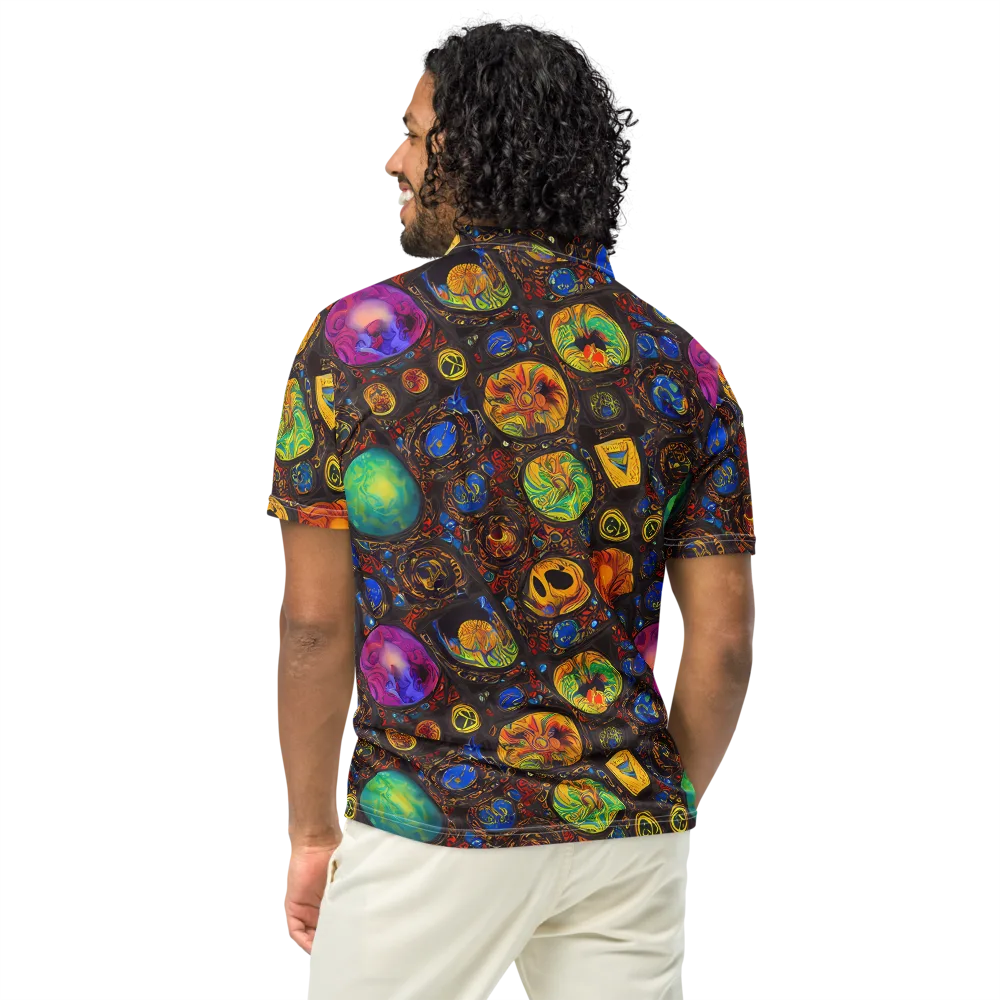 Chromatic Relics on Men's Slim Fit Polo Shirt — Back