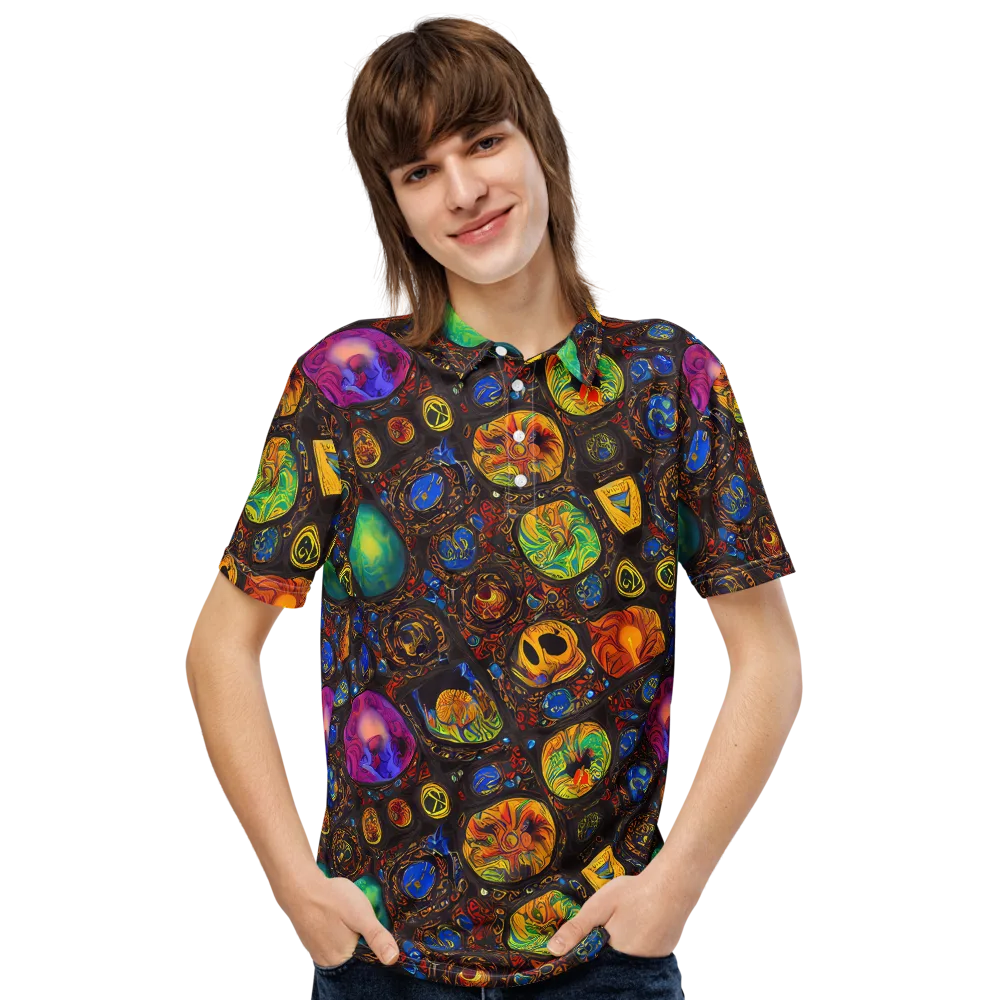Chromatic Relics on Men's Slim Fit Polo Shirt — Front