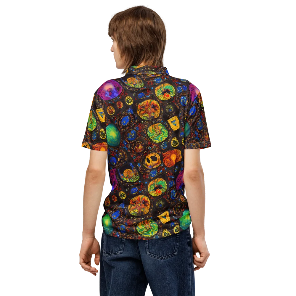 Chromatic Relics on Men's Slim Fit Polo Shirt — Back