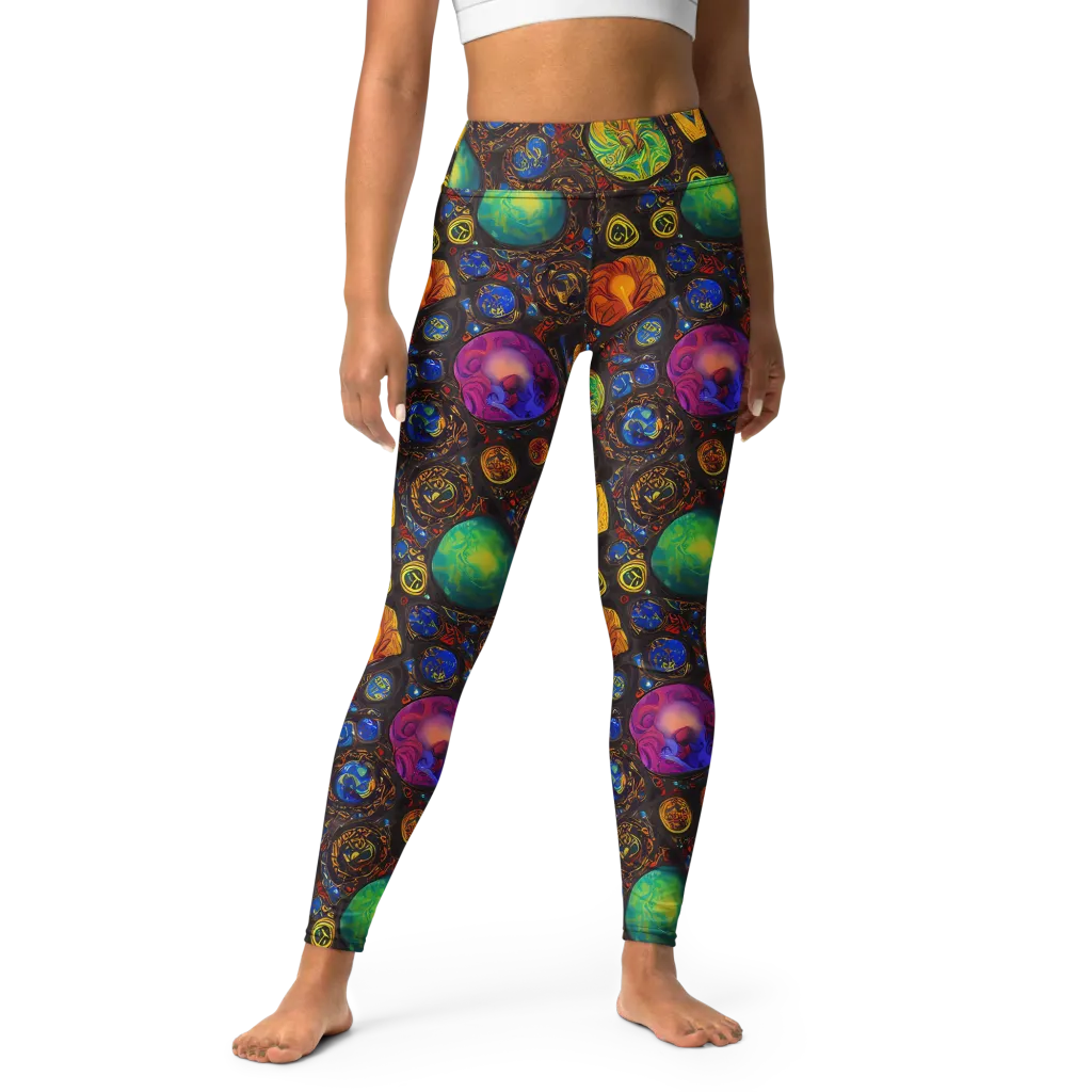 Chromatic Relics on Yoga Leggings — Front