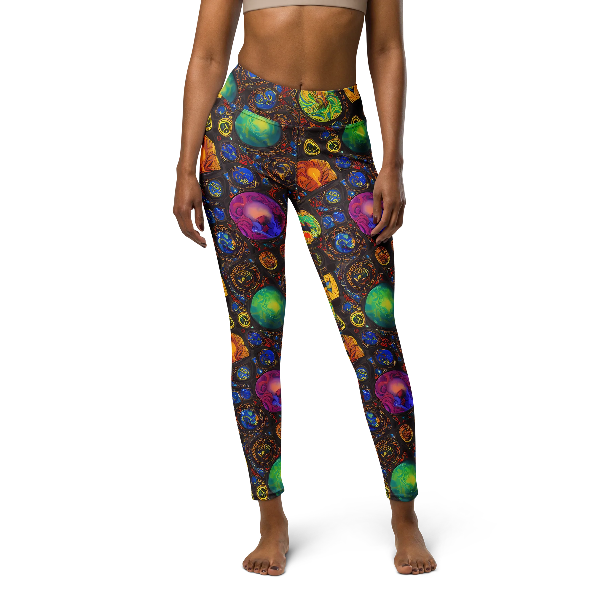 Chromatic Relics on Yoga Leggings — Front