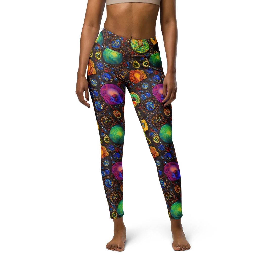 Chromatic Relics on Yoga Leggings — Front