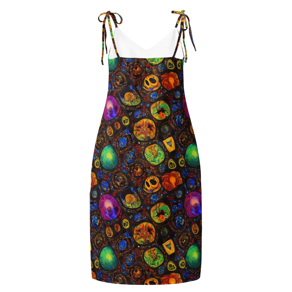 Chromatic Relics on Slip Dress — Back