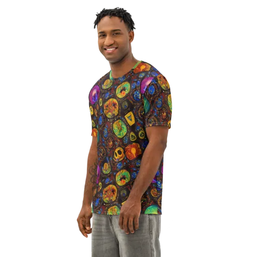 Chromatic Relics on a Men's Cotton Crew Neck T-Shirt