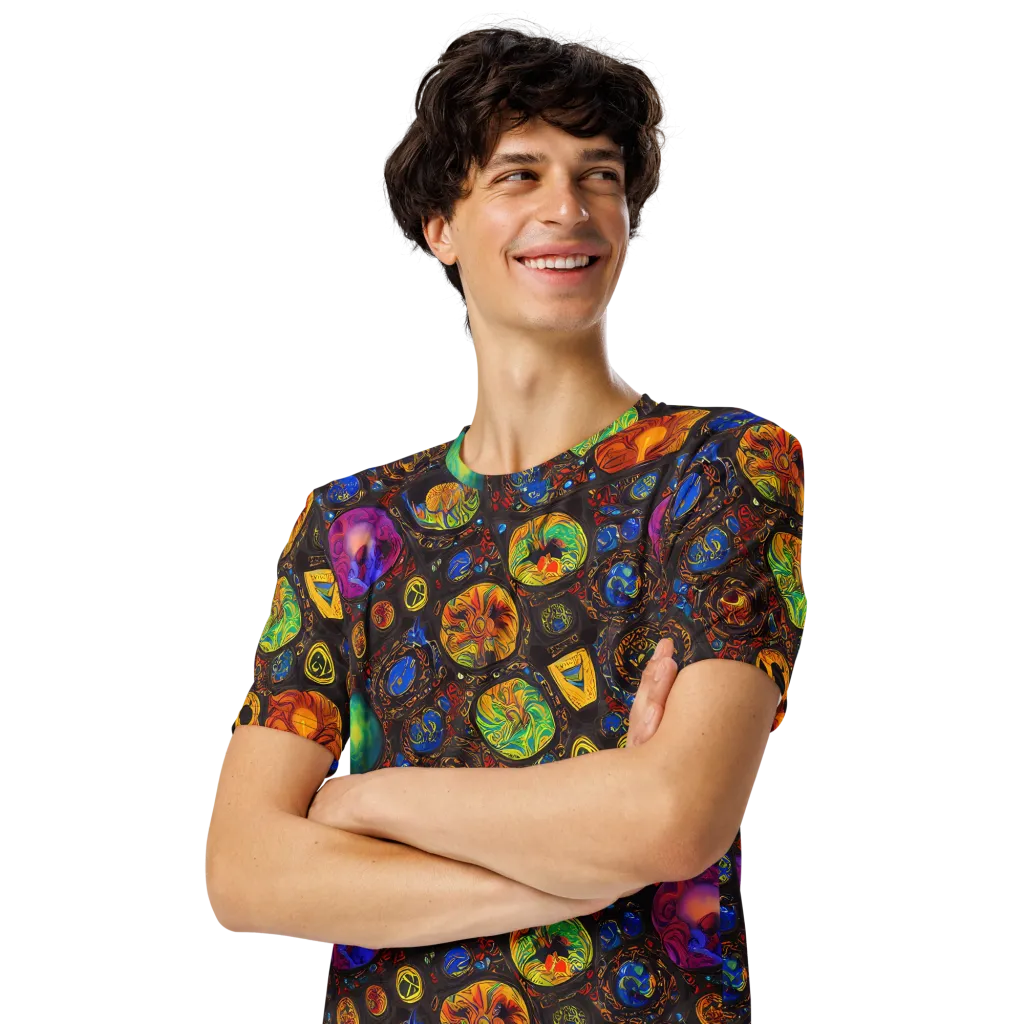 Chromatic Relics on Men's Crew Neck T-Shirt — Left Front