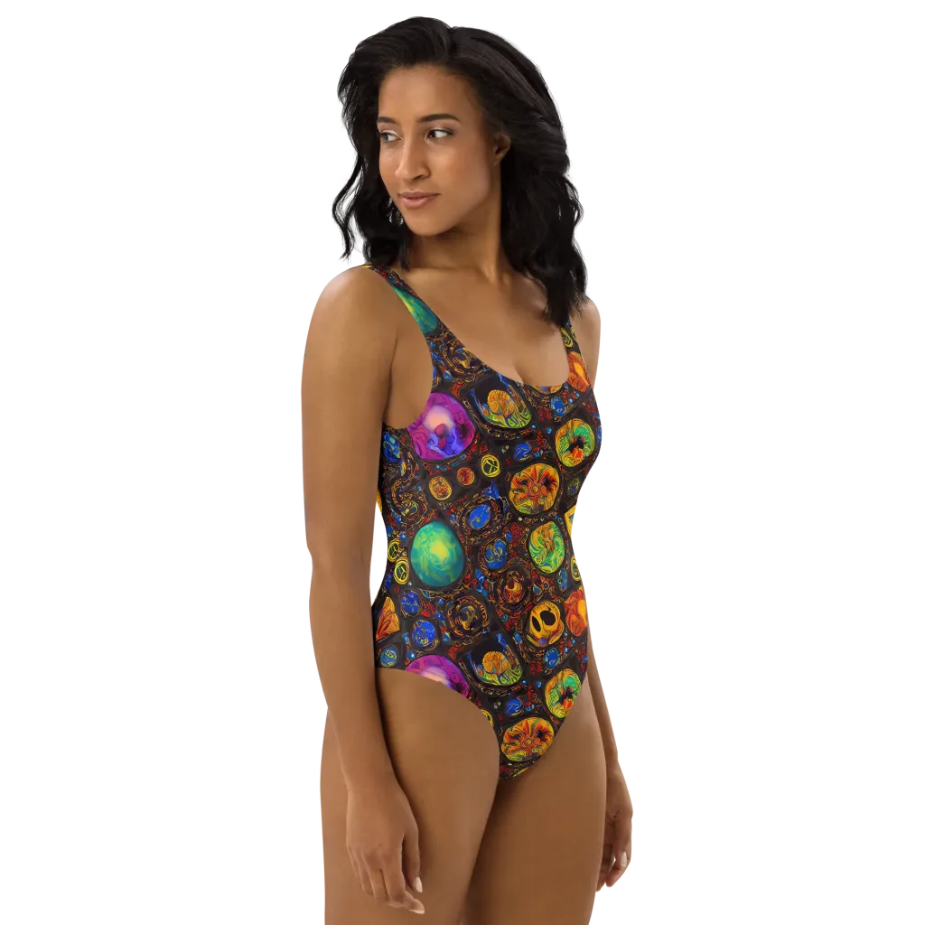 Chromatic Relics on One-Piece Swimsuit — Right