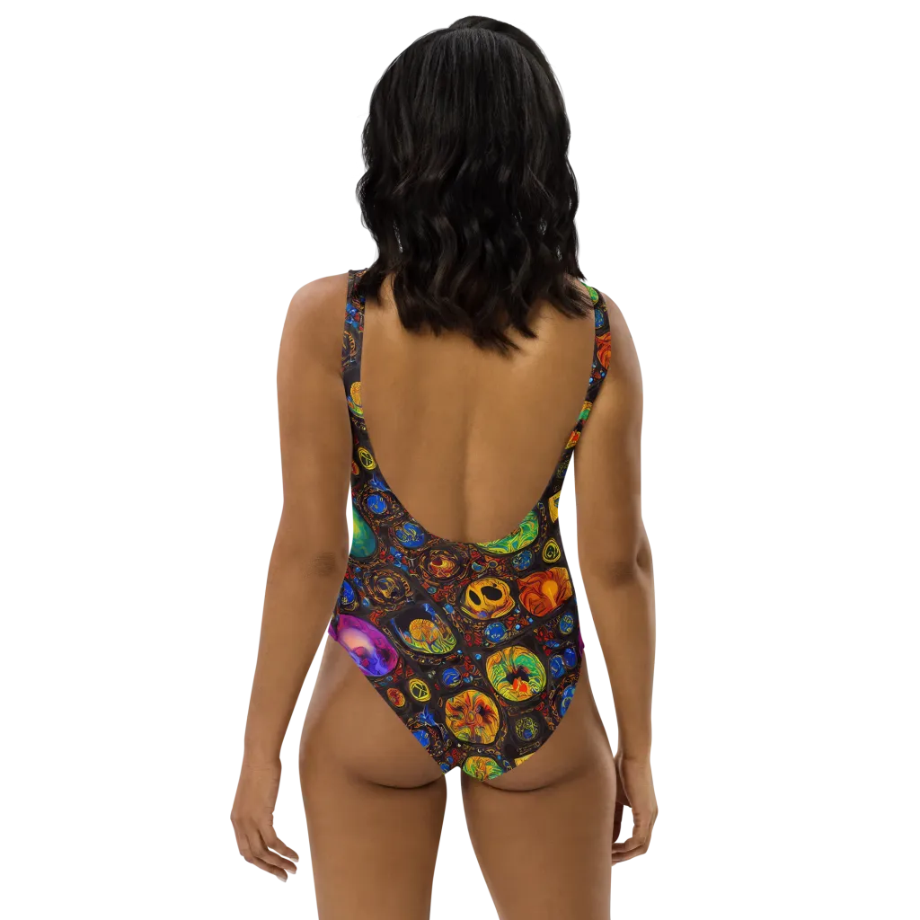 Chromatic Relics on One-Piece Swimsuit — Back