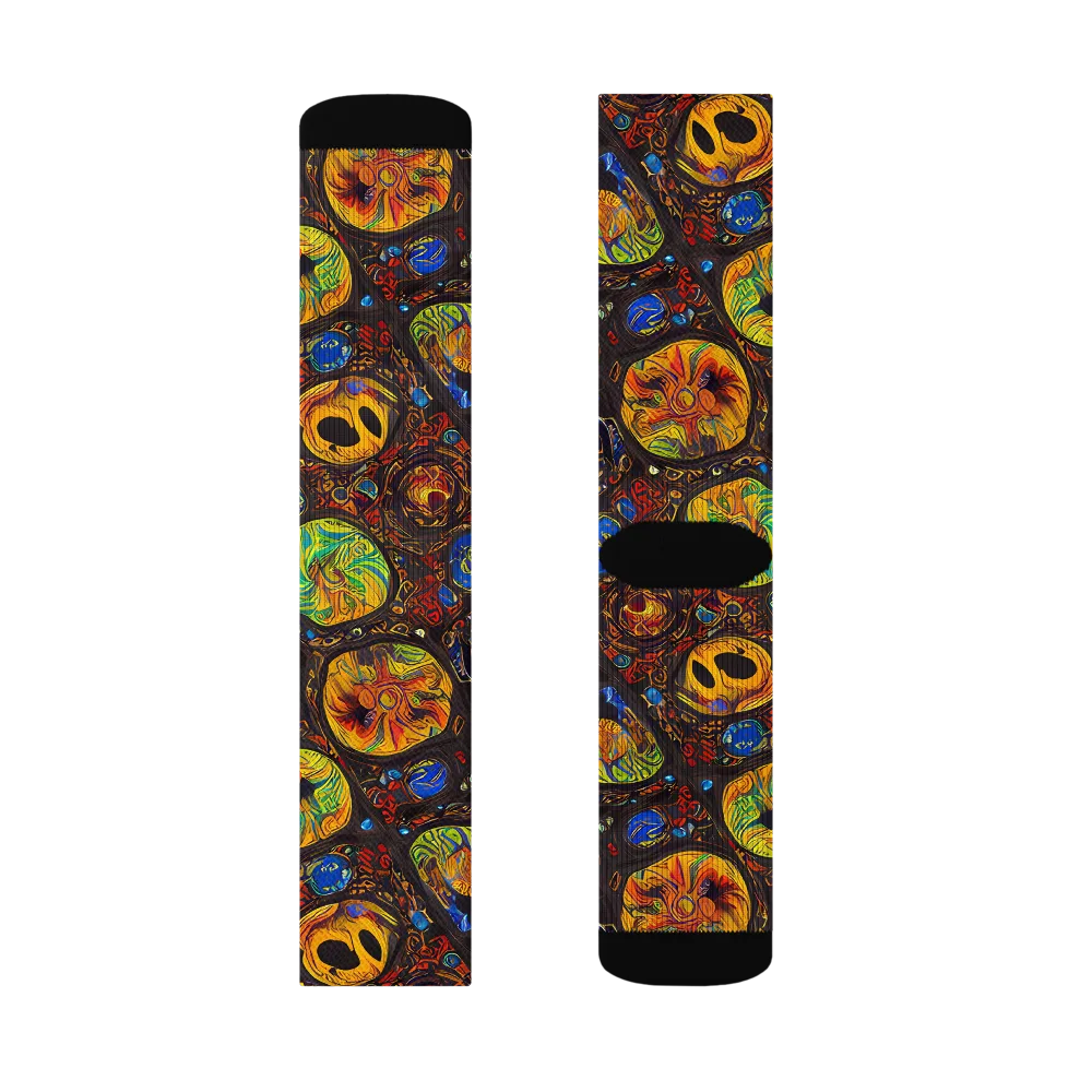 Chromatic Relics on Socks — Right Sock