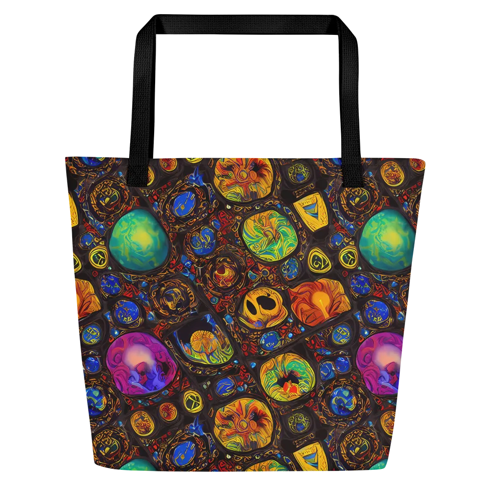 Chromatic Relics on Large Tote Bag W/ Pocket — Front