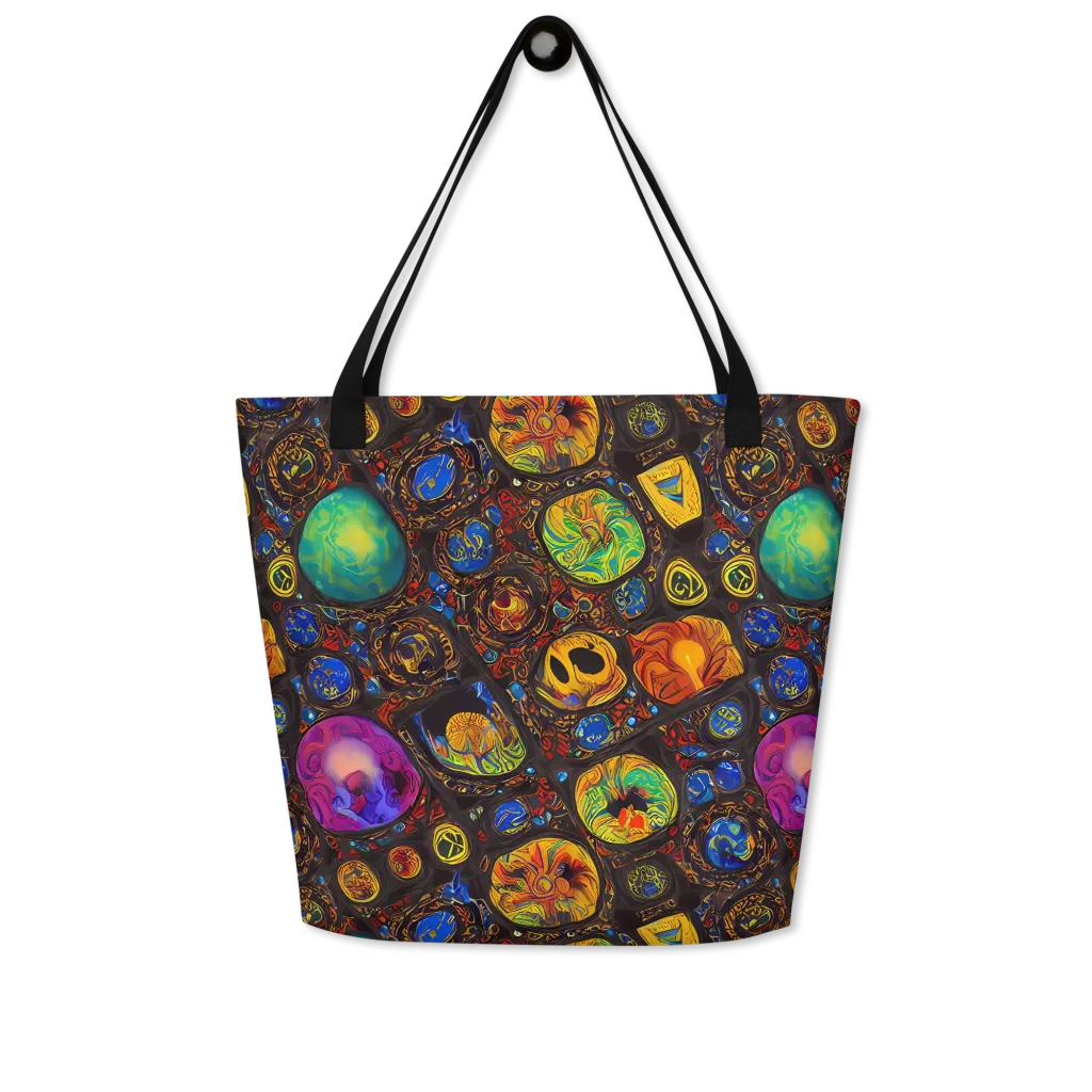Chromatic Relics on Large Tote Bag W/ Pocket — Front