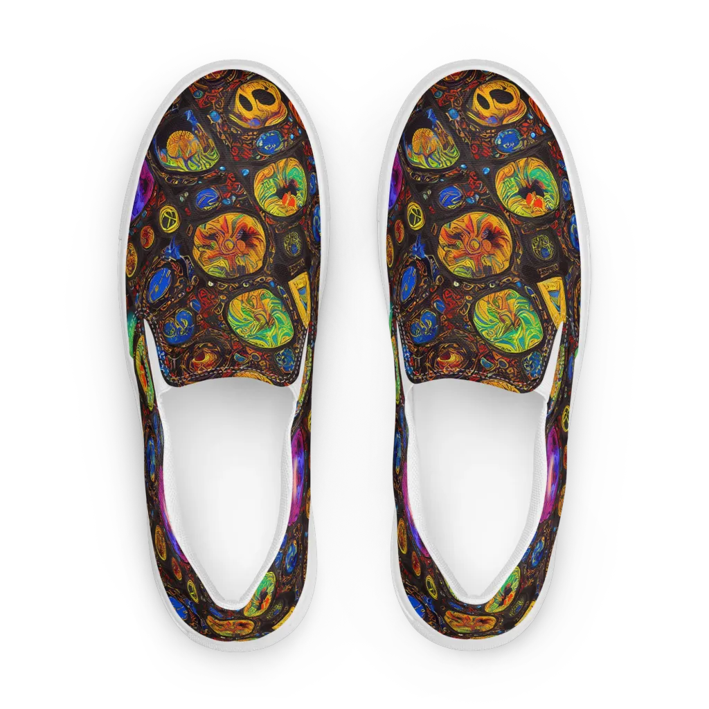 Chromatic Relics on Women's Slip-On Canvas Shoes — Front